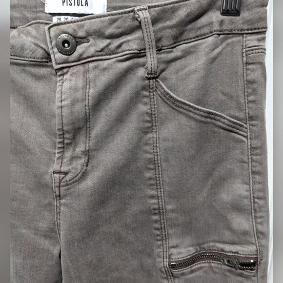 Pistola | Hunter Skinny Cargo Jean in Woodrose - Picture 7 of 12